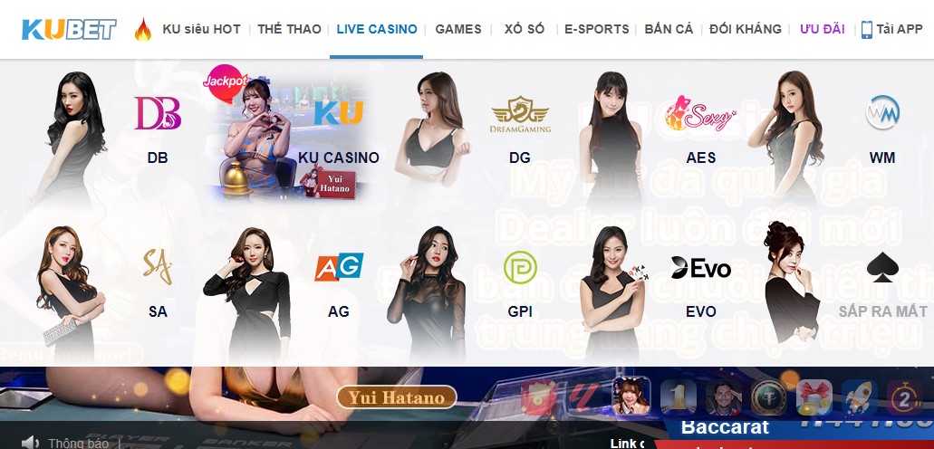 Giới thiệu về  sảnh Casino online Kubet